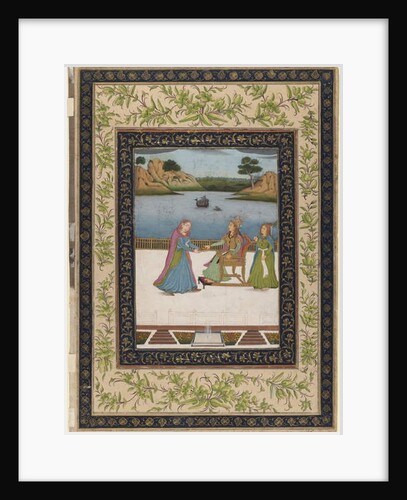 A Woman is Served Fruit on a Terrace, c.1770 by Indian School