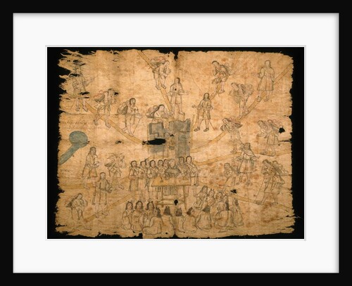 Page from the Codex San Pedro Atlapolco, Nahua by Mexican School