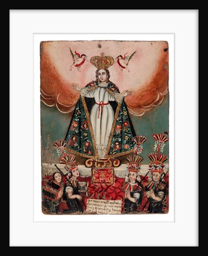The Virgin Mary with Indian donors, 1752 by Bolivian School