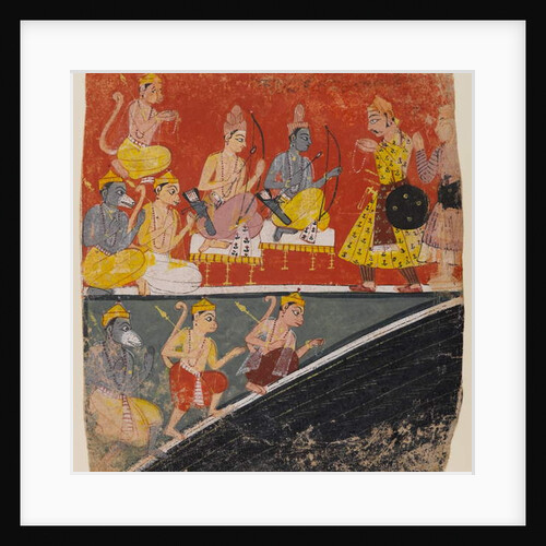 Rama and Lakshmana receive envoys, page from a dispersed Ramayana series, c.1634 by Indian School