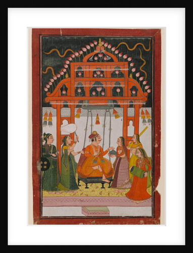 Hindola Raga, page from a dispersed Ragamala series, c.1830 by Indian School