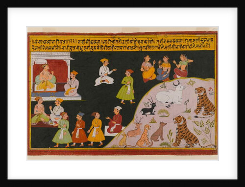 Page from a dispersed Panchakhyana series , c.1720-40 by Indian School