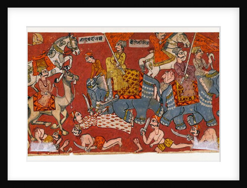 Battle scene by Indian School
