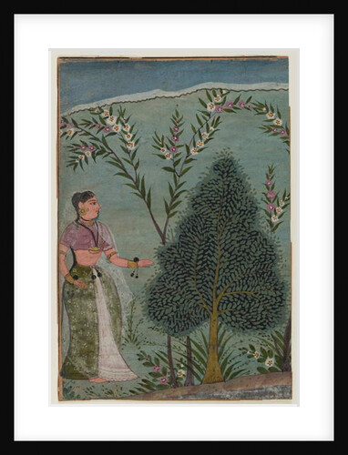 Lady in the wilderness by Indian School