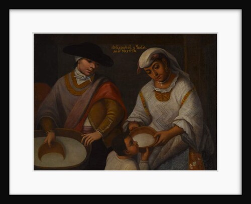 From Spanish and Indian, Mestizo, early 18th century by Mexican School