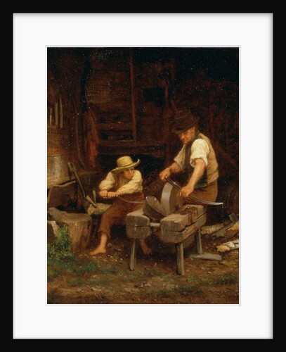 Sharpening the Scythe, 1864 by Eastman Johnson