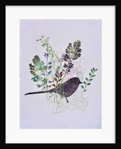 Birdy with leaves by Sarah Thompson-Engels