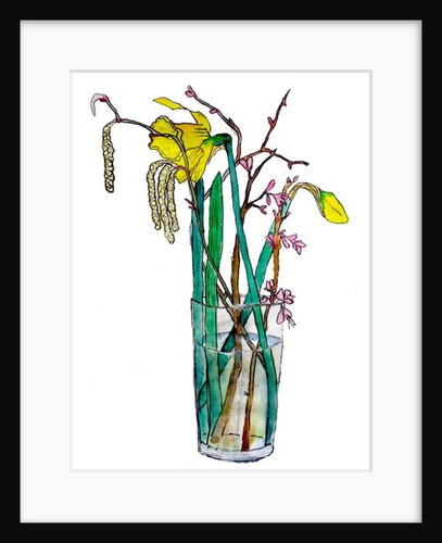 Daffodils and catkins, 2018 by Sarah Thompson-Engels