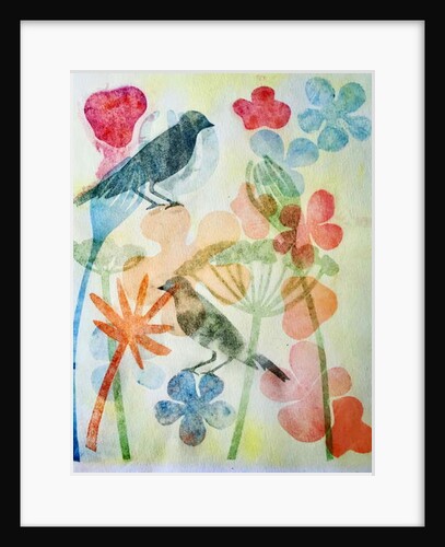 Two birds and flowers,2019 by Sarah Thompson-Engels