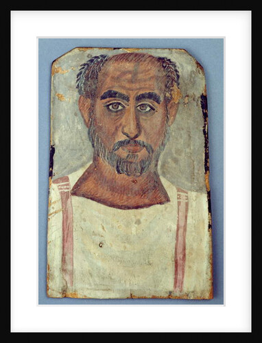 Mummy portrait of a man, c.250-300 AD by Roman Period Egyptian