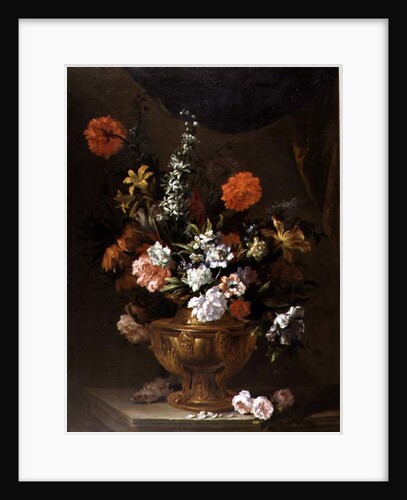 Flowers in a Sculptured Vase by Jean-Baptiste Monnoyer