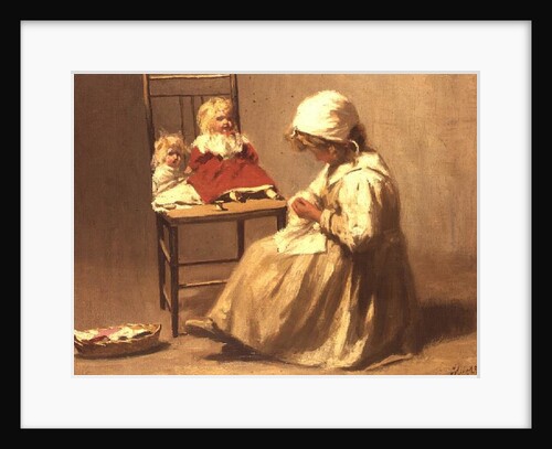 A Girl with her Dolls, 1895 by Paul Knight