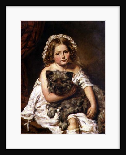 Young girl with her dog by English School