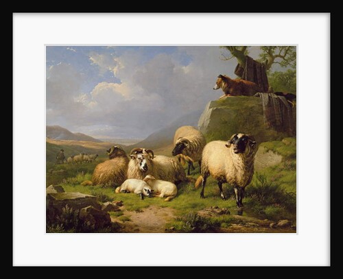 Sheep in a Landscape, 1863 by Eugene Joseph Verboeckhoven