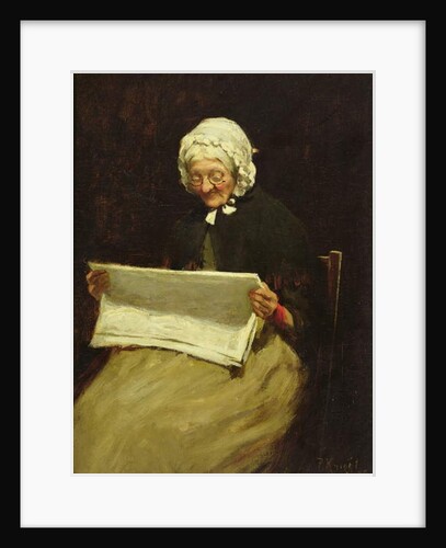 Old Woman Reading a Newspaper, 1895 by Paul Knight