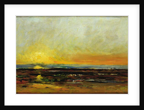 Sunset on the Sea Coast by Charles Francois Daubigny