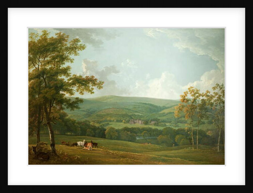 A Distant View of Towneley Hall, c.1777 by George the Elder Barret