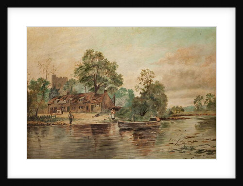 A River Scene by Thomas Grimshaw