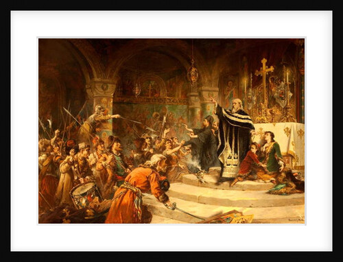 A Refugee in a Church, 1894 by Laslett John Pott