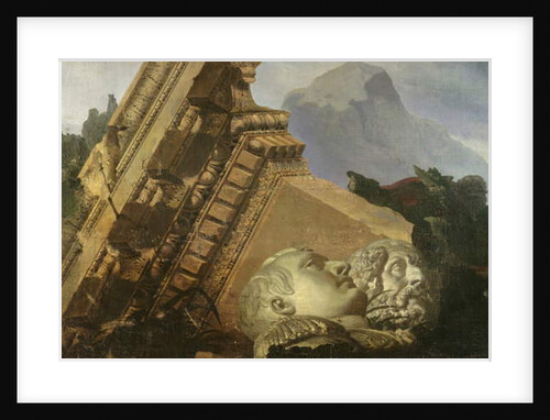 Time Showing the Destruction it Brings, study for ceiling in the Louvre by Jean Baptiste Mauzaisse