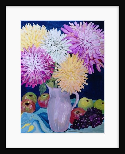 Autumn; Giant Dahlias and Fruit 2012 by Joan Thewsey