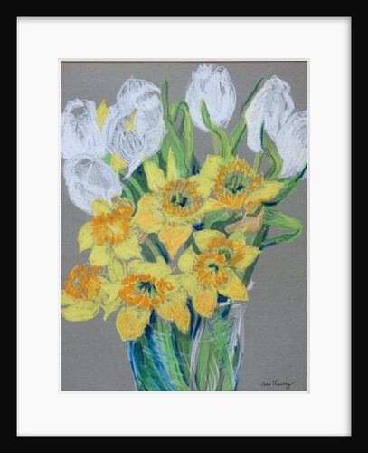 Daffodils and White Tulips, 2000 by Joan Thewsey