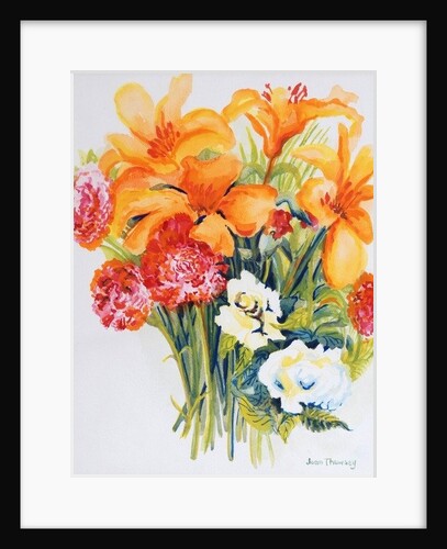 Orange Lilies,Gardenias and Carnations 2006 by Joan Thewsey