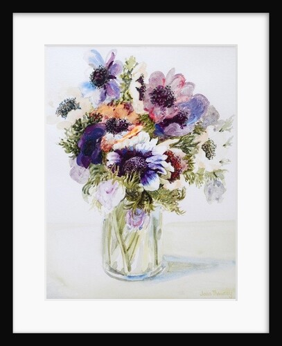 Anemones in a Glass Jug, 2000 by Joan Thewsey