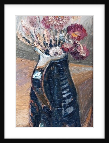 Dried Flowers in a Bernard Leach Jug, 2000 by Joan Thewsey