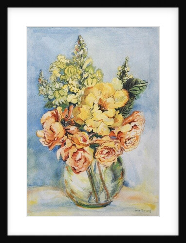 Yellow Roses and Antirrhinums, 2001 by Joan Thewsey