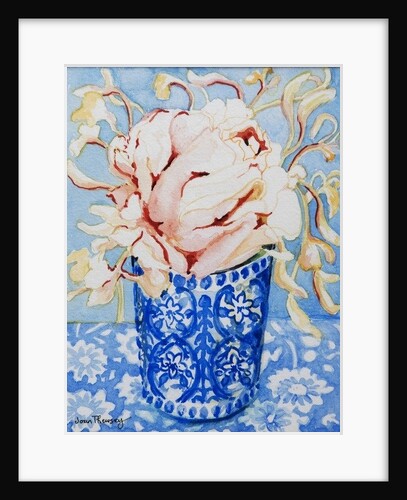 Pink Rose and Honeysuckle, 2000 by Joan Thewsey