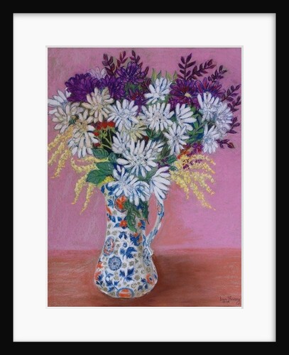 Chrysanthemums in a Japanese Jug, 2005 by Joan Thewsey