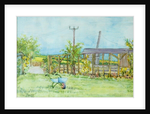 Cottage Garden with Wheelbarrow, 2011 by Joan Thewsey