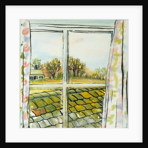Through the Cottage Window Suffolk, 2010 by Joan Thewsey