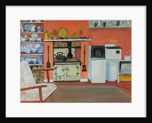 Cottage Kitchen,Red Cottage Studios, Suffolk with Rayburn, 2000 by Joan Thewsey