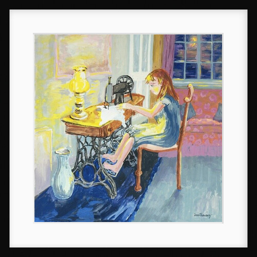 Girl Sewing, 2000 by Joan Thewsey