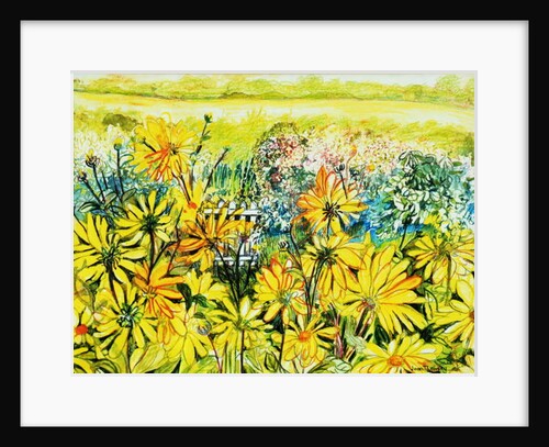 Cottage Gate seen through Sun Daisies, 2005 by Joan Thewsey