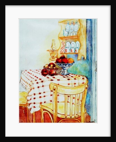 Cottage Kitchen Table with Apples, 2005 by Joan Thewsey