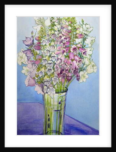 Foxgloves and Campanulas, 2005 by Joan Thewsey