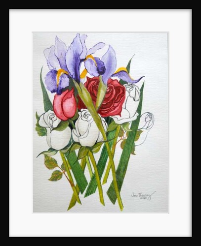 Irises and Roses, 2007 by Joan Thewsey