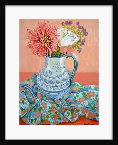 Dahlias, Roses and Michaelmas Daisies, 2000 by Joan Thewsey