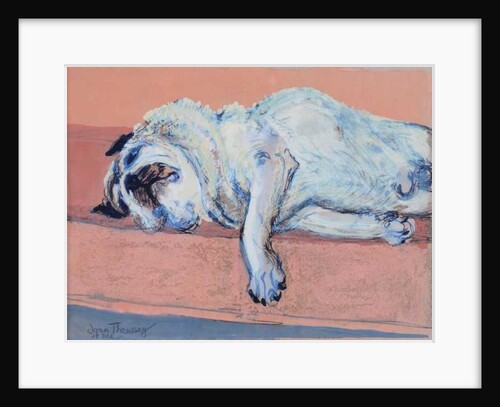 Sleeping Pug Two, 2000 by Joan Thewsey