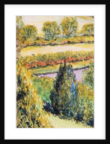 Suffolk Landscape, view from the front window, 2000 by Joan Thewsey