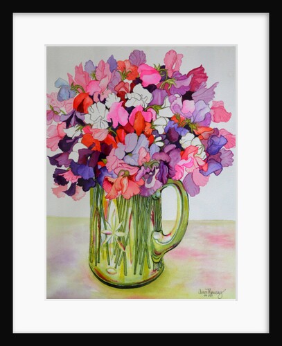 Sweet Peas in a Glass Jug, 2011 by Joan Thewsey
