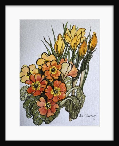 Crocus and Primroses by Joan Thewsey