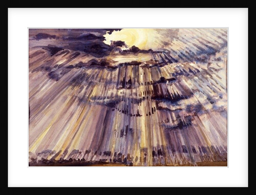 Large Sky, Sunshine through raindrops, 2012 by Joan Thewsey