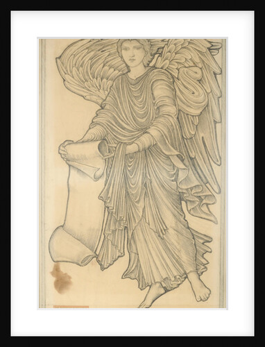 Angel with Scroll - figure number ten, 1880 by Edward Coley Burne-Jones