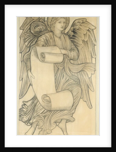 Angel with Scroll - figure number seven, 1880 by Edward Coley Burne-Jones