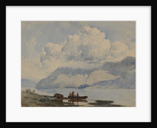 Lake with Boat and Figures, 1840-58 by William James Blacklock