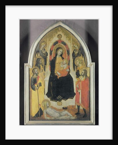 Virgin and Child with angels and saints, c.1390-95 by Master of the Straus Madonna